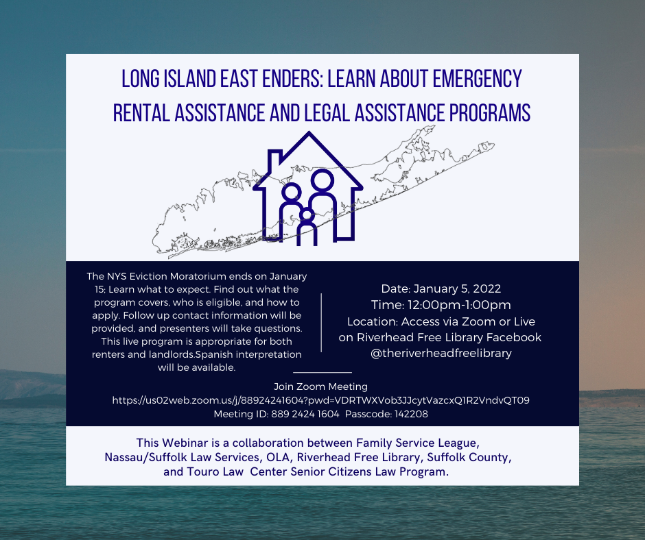 ERAP Library Webinar for the East End on 1/5/22