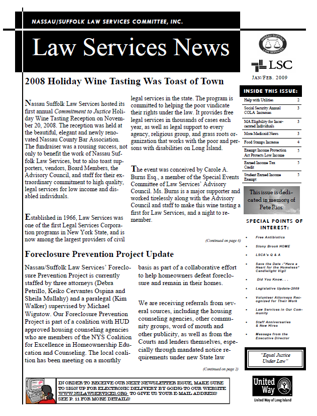 Law Services News – February 2009